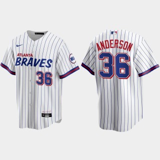 Ian Anderson Braves White Cooperstown Collection Jersey