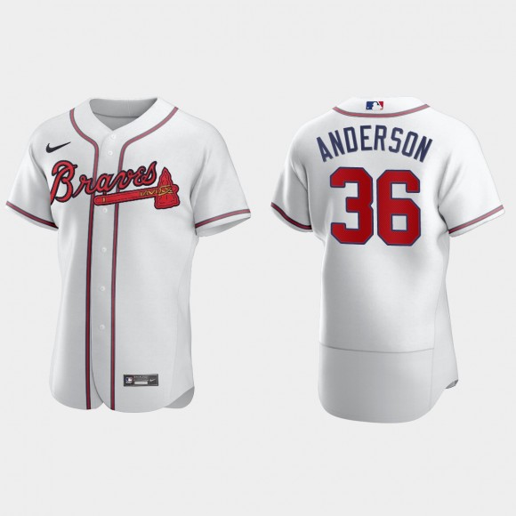 Ian Anderson Braves White Authentic Home Jersey