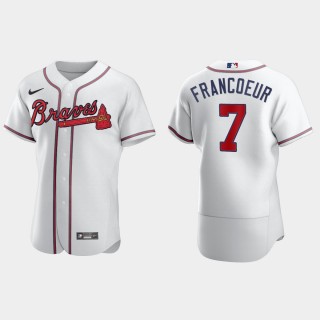 Jeff Francoeur Braves White Authentic Retired Player Jersey