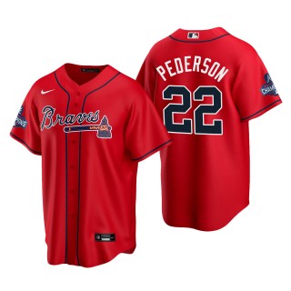 Joc Pederson Men's Atlanta Braves Nike Red Alternate 2021 World Series Champions Replica Jersey