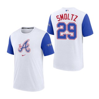 John Smoltz Atlanta Braves White Royal 2023 City Connect Authentic Collection Legend T-Shirt