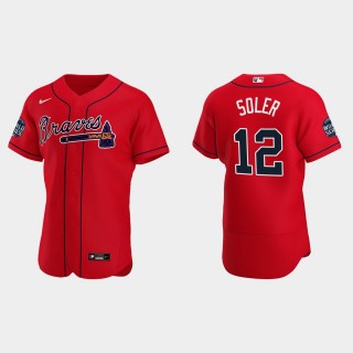 Jorge Soler Braves Red 2021 World Series Authentic Jersey