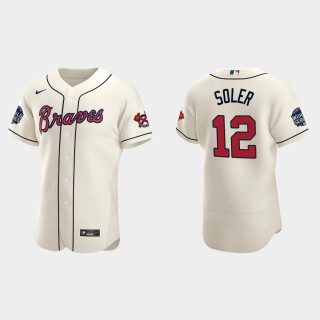 Jorge Soler Braves White Cooperstown Collection Jersey