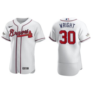 Kyle Wright Atlanta Braves White 2022 Postseason Authentic Jersey