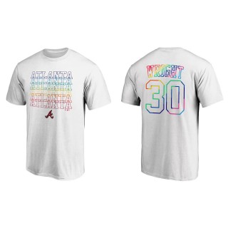 Kyle Wright Atlanta Braves White Logo City Pride T-Shirt