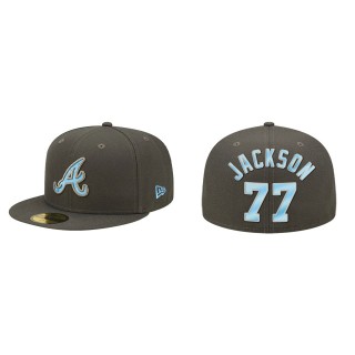 Luke Jackson Atlanta Braves Graphite 2022 Father's Day On-Field 59FIFTY Fitted Hat