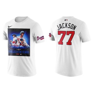 Luke Jackson Atlanta Braves White 2022 Postseason CLINCHED T-Shirt