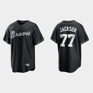 Braves Luke Jackson Black White 2021 All Black Fashion Jersey