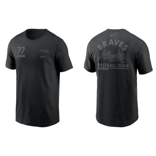 Luke Jackson Atlanta Braves Pitch Black Baseball Club T-Shirt