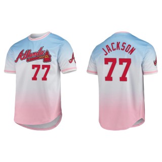 Luke Jackson Atlanta Braves Pro Standard Ombre T-Shirt Blue Pink