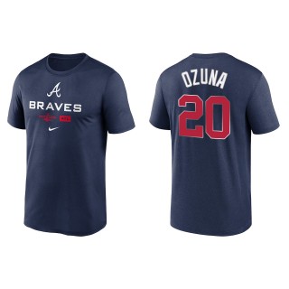 Marcell Ozuna Atlanta Braves Navy 2022 Postseason Authentic Collection Dugout T-Shirt