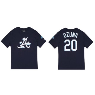 Marcell Ozuna Atlanta Braves Navy Clouds T-Shirt