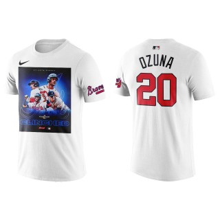 Marcell Ozuna Atlanta Braves White 2022 Postseason CLINCHED T-Shirt