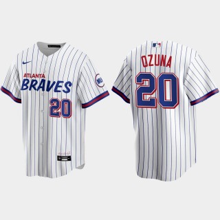 Marcell Ozuna Braves White 2021 City Connect Jersey