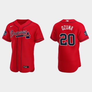 Marcell Ozuna Braves Red 2021 World Series Authentic Jersey