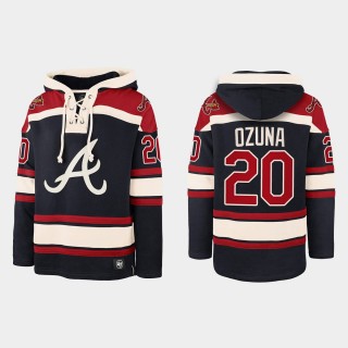 Marcell Ozuna Braves Navy Legacy Lacer Hoodie