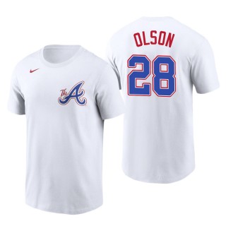 Matt Olson Atlanta Braves White 2023 City Connect Name & Number T-Shirt