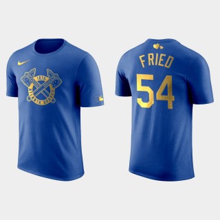 Max Fried Braves 2020 Father's Day Blue T-Shirt