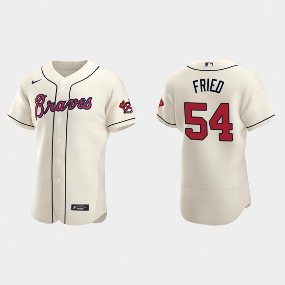 Max Fried Braves Cream Authentic 2020 Alternate Jersey