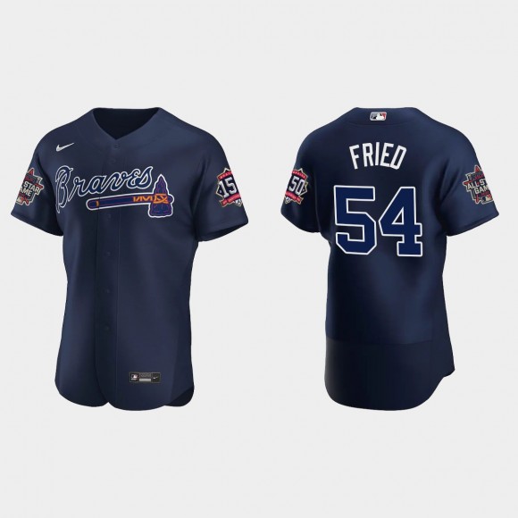 Max Fried Braves Navy 2021 MLB All-Star Jersey