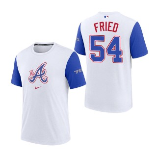 Max Fried Atlanta Braves White Royal 2023 City Connect Authentic Collection Legend T-Shirt