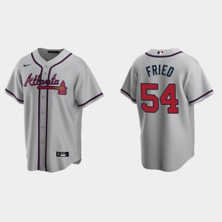 Max Fried Braves Gray Replica Road Jersey
