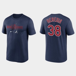 Braves Guillermo Heredia 2021 World Series Navy Dugout T-Shirt