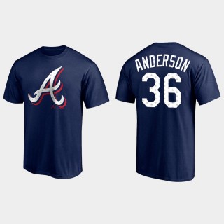 Braves Ian Anderson 2021 Independence Day Navy T-Shirt