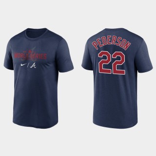 Braves Joc Pederson 2021 World Series Navy Dugout T-Shirt