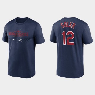 Braves Jorge Soler 2021 World Series Navy Dugout T-Shirt