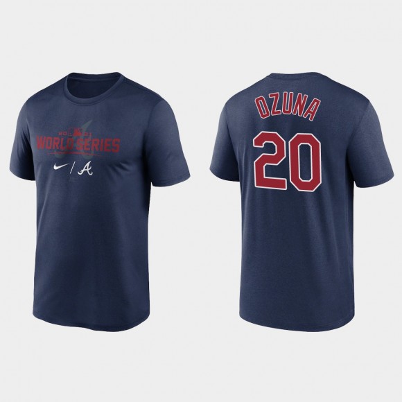Braves Marcell Ozuna 2021 World Series Navy Dugout T-Shirt