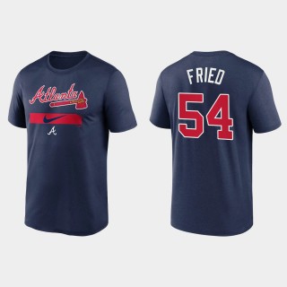 Braves Max Fried City Legend Navy Practice Performance T-Shirt
