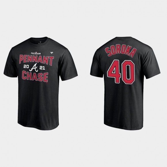 Braves Mike Soroka 2021 Division Series Winner Black Locker Room T-Shirt