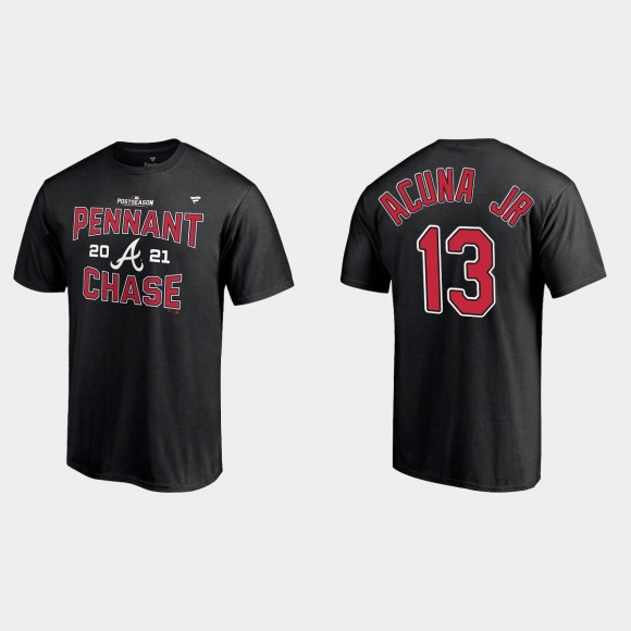 Braves Ronald Acuna Jr. 2021 Division Series Winner Black Locker Room T-Shirt