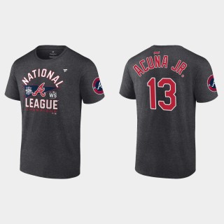 Braves Ronald Acuna Jr. 2021 National League Champions Charcoal T-Shirt