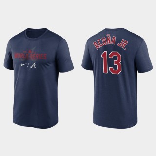 Braves Ronald Acuna Jr. 2021 World Series Navy Dugout T-Shirt