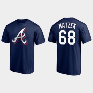Braves Tyler Matzek 2021 Independence Day Navy T-Shirt