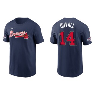 Men's Atlanta Braves Adam Duvall Navy 2022 Gold Program T-Shirt