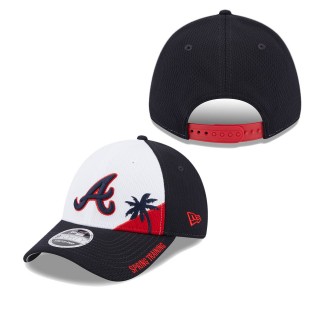 Men's Atlanta Braves White Navy Spring Training Icon 9FORTY Snapback Hat