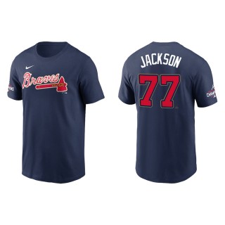Men's Atlanta Braves Luke Jackson Navy 2022 Gold Program T-Shirt