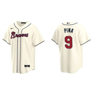 Men's Atlanta Braves Manny Pina Cream Replica Alternate Jersey