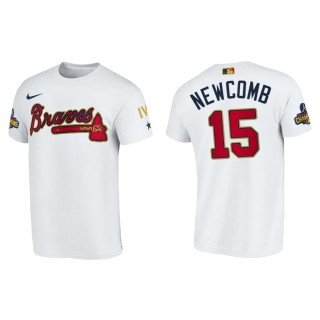 Men's Atlanta Braves Sean Newcomb White 2022 Gold Program T-Shirt