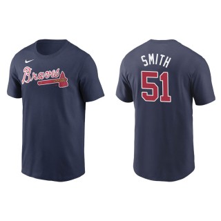 Men's Atlanta Braves Will Smith Navy Name & Number Nike T-Shirt