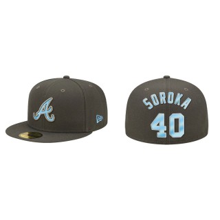 Mike Soroka Atlanta Braves Graphite 2022 Father's Day On-Field 59FIFTY Fitted Hat