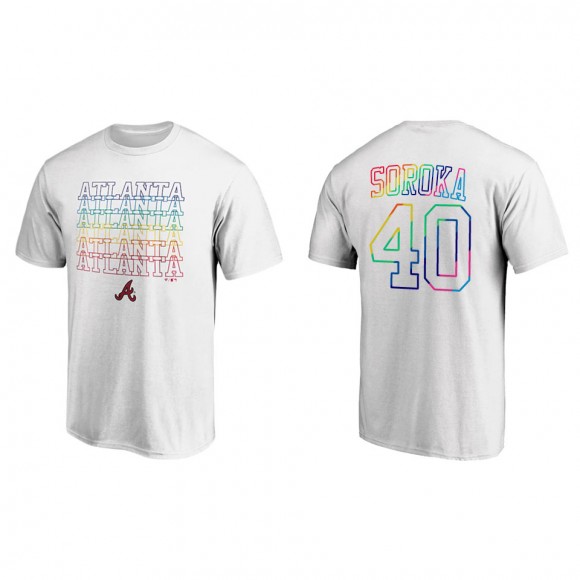 Mike Soroka Atlanta Braves White Logo City Pride T-Shirt