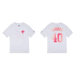 Mike Soroka Atlanta Braves White Blossoms T-Shirt