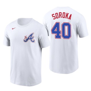 Mike Soroka Atlanta Braves White 2023 City Connect Name & Number T-Shirt