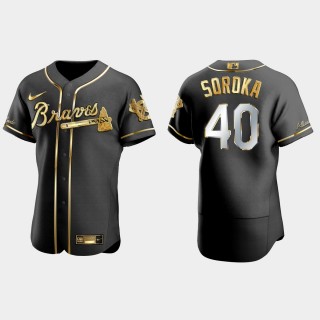 Mike Soroka Braves Black Gold Edition Jersey