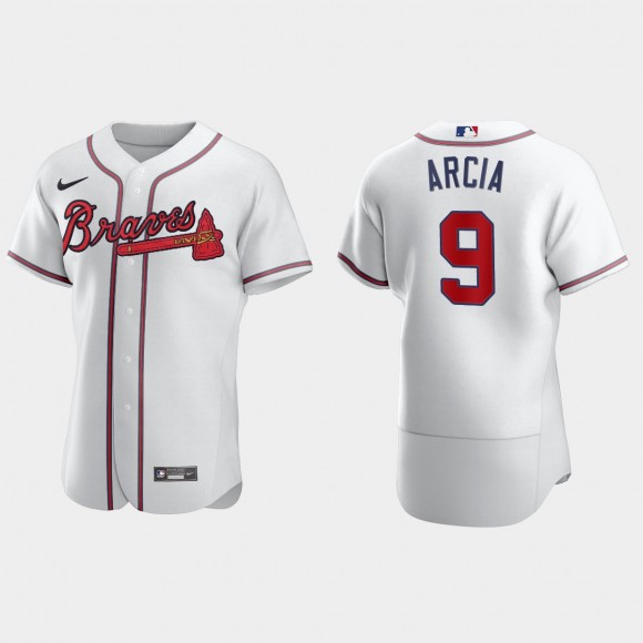 Orlando Arcia Braves White Authentic Home Jersey