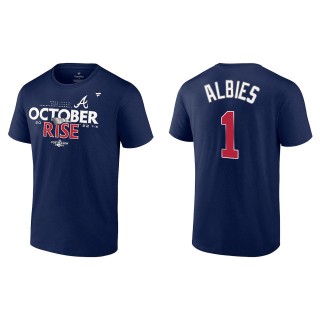 Ozzie Albies Atlanta Braves Fanatics Branded Navy 2022 Postseason Locker Room T-Shirt